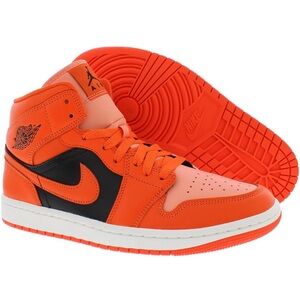 Nike Women’s Air Jordan 1 Mid Rush Orange Sneakers